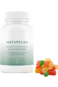 Naturecan saure CBD Fruchtgummis Gummibaerchen Tabelle